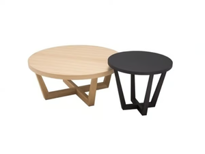 UVES ME3686 / ME3687 - Low round oak coffee table _ Andreu World